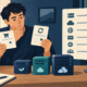 Conceptual illustration of a careful buyer comparing initial purchase and renewal calendar cards beside compact hosting packages and a list of included features; no numbers.